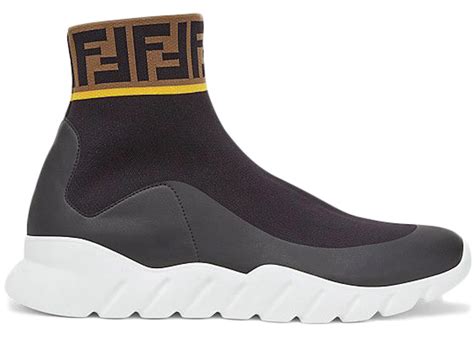 fendi black tech fabric high-tops|Fendi Tech Fabric High Top Black Brown .